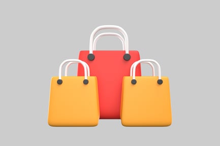 Preview: Shopping bags red and yellow