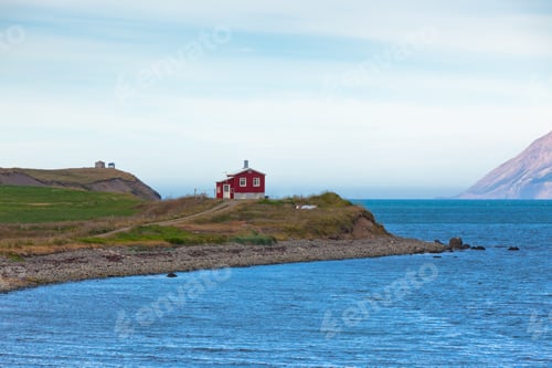 Preview: Iceland Nature Landscape with House