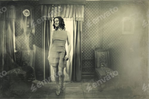 Preview: Fine Art Photo Of A Young Fashion Lady In A Stylish Interior