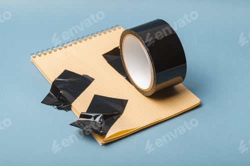 Preview: sellotape, scotch, painter and duct tape on a paper background