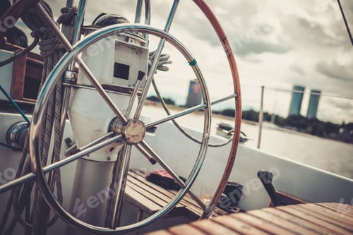 Preview: Steering wheel on a yacht