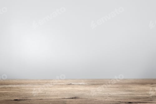 Vista previa: Plain gray wall with wooden floor product background