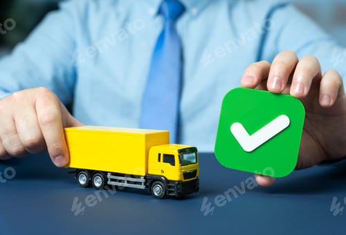 Preview: An official issues a permit for freight transportation. Transit traffic authorization