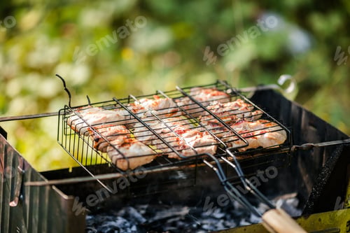 Preview: Grilled meat on the grill