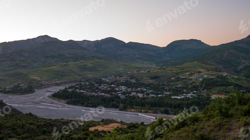 Preview: Mountain village Lahij, located in north Azerbaijan at early morning
