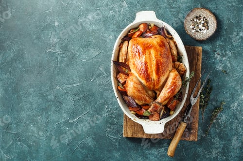 Preview: Baked chicken with seasonal vegetables