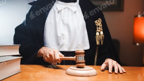 Preview: Judge Strikes The Gavel in a courtroom