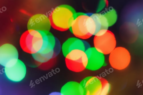 Preview: Abstract Outline Of Light- Colored Circles Bokeh. Blurred Background