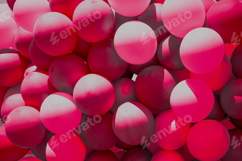 Preview: Viva Magenta background. Red balloons