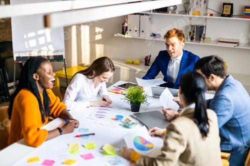 Preview: Business team working in a start-up office