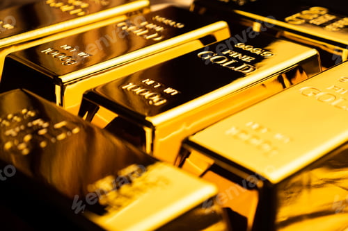 Preview: Close up of gold bars. financial concept