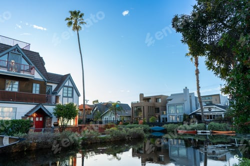 Preview: Venice Canal and its picturesque houses, located in Los Angeles, California.