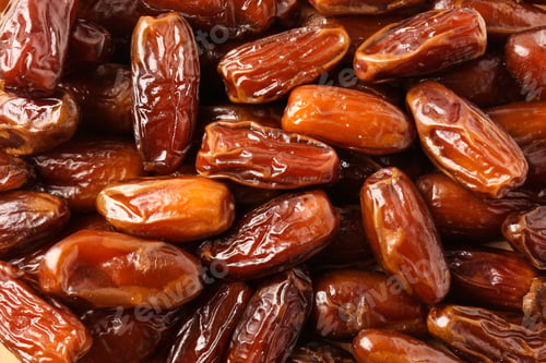 Preview: Tasty sweet dried dates as background, top view