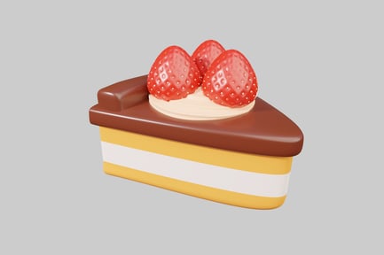 Preview: Strawberry chocolate cake slice