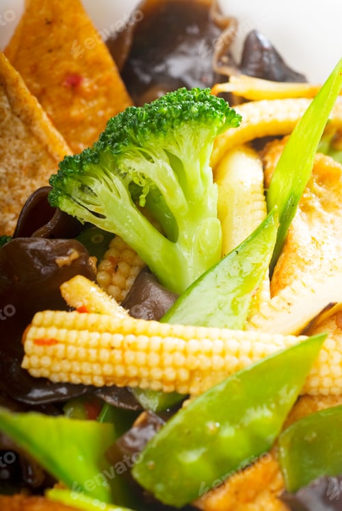 Preview: tofu beancurd and vegetables