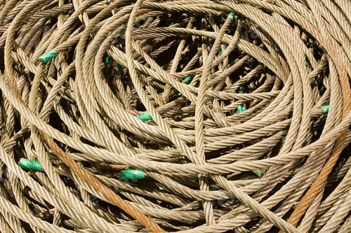 Preview: Closeup of tangled metal cables