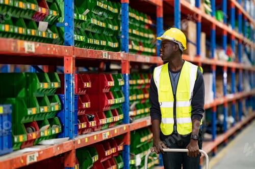 Preview: Warehouse workers checking the inventory.
