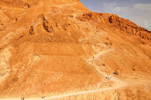 Preview: Scenic view of Masada mount in Judean desert near Dead Sea, Israel.
