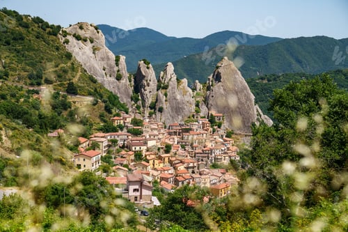 Preview: View of Castelmezzano, historic town in Basilicata, Italy