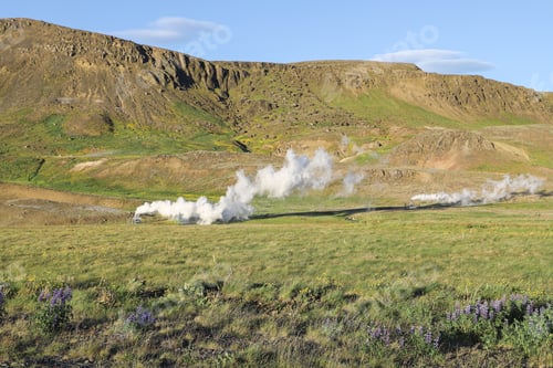 Preview: geothermal - green energy source - Icelandic landscape