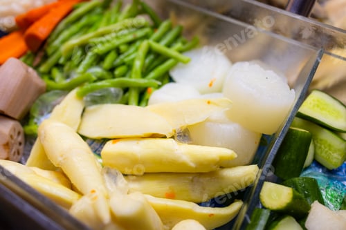 Preview: Boiled vegetable sell in the street market