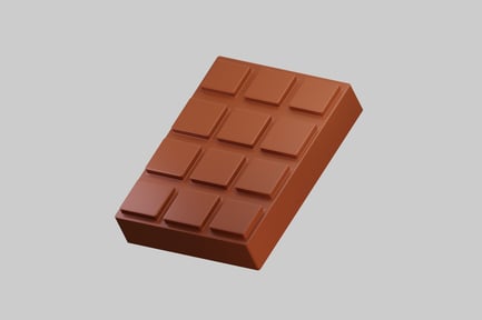 Preview: Milk chocolate bar with squares
