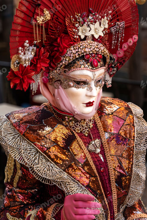 Preview: Person wearing a traditional costume, celebrating the Carnival of Venice