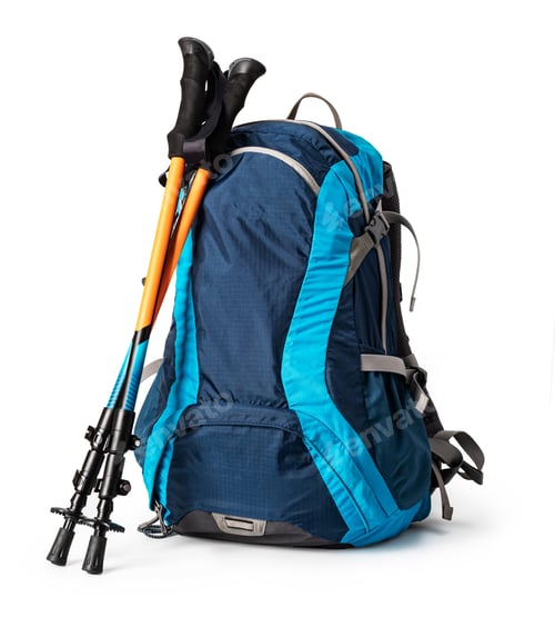 Preview: backpack and trekking poles