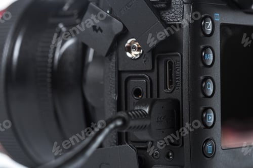 Preview: Closeup view of digital camera