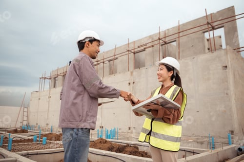Preview: Engineers and architecture inspect and supervise the construction of building walls