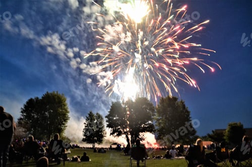 Preview: Colorful bright fireworks