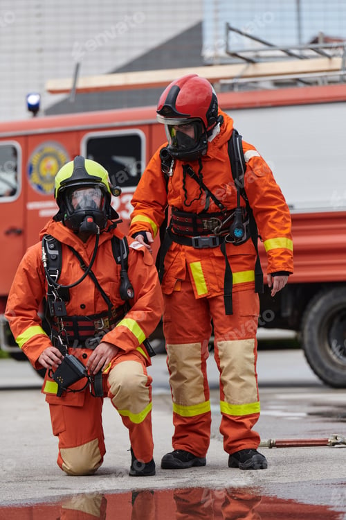 Preview: Firefighter Team Learning Thermal Camera Usage During Training Session