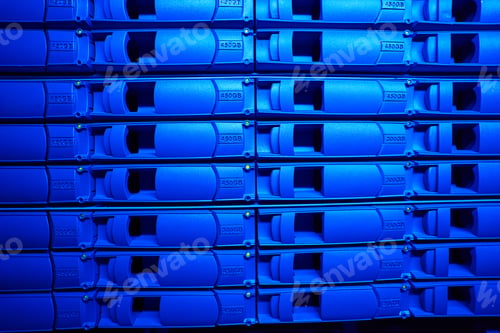 Preview: Picture of submitted high tech telecommunications operational super computer in data center