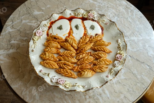 Preview: Manti Traditional Turkish appetizer dish