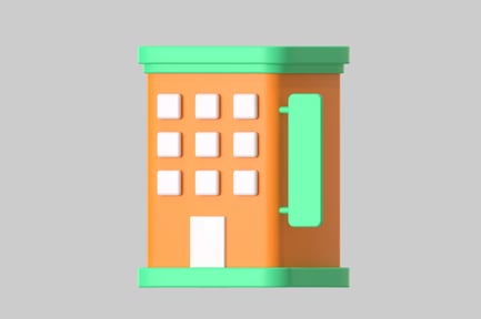 Preview: Cartoon orange adventure building