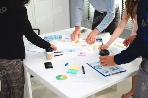 Preview: professional business marketing teamwork concept, group of businessman person startup team
