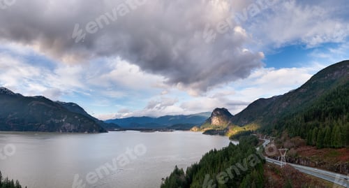 Preview: Dramatic Coastal Mountain Landscape Overlooking Howe Sound Along the Sea to Sky in Squamish, BC