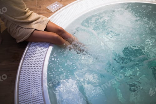 Preview: Modern jacuzzi in wellness spa resort