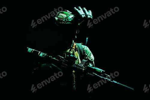 Preview: Army special forces shooter low key studio shoot