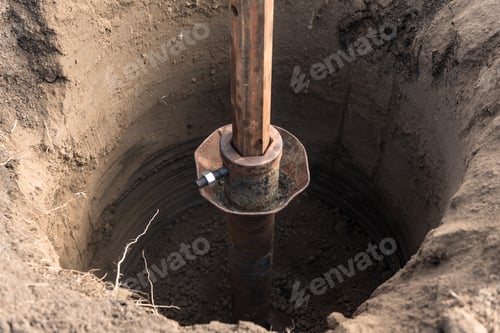 Preview: Tracer tractor with auger for soil drilling for piles