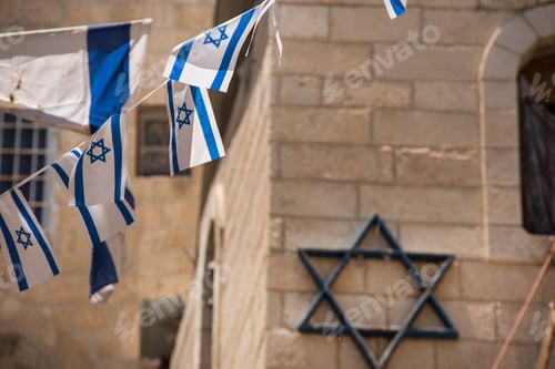 Preview: Israeli flag blowing in the wind