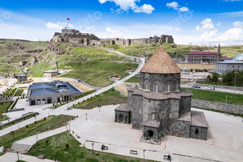 Preview: Eastern Anatolia, Turkey. Cityscape of the Kars town in Kars province