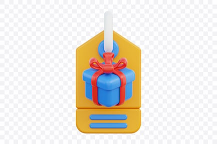 Preview: Hanging Gift Tag With Ribbon Loop