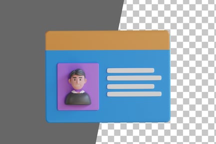 Preview: Student Card 3D Icon