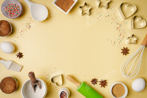 Preview: Baking or cooking background.
