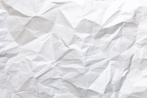 Preview: White Crumpled Paper Texture Background Close Up