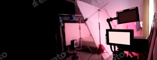Preview: Film Studio Scene with Lighting and Equipment