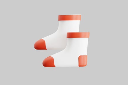 Preview: Crew socks white and orange