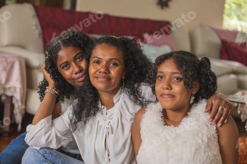 Preview: Happy Indian mother with daughters