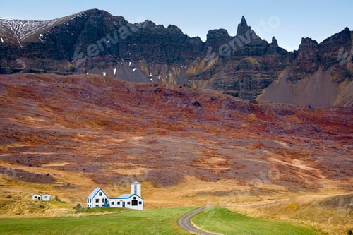 Preview: Rural farm buildings near Akureyri - Iceland